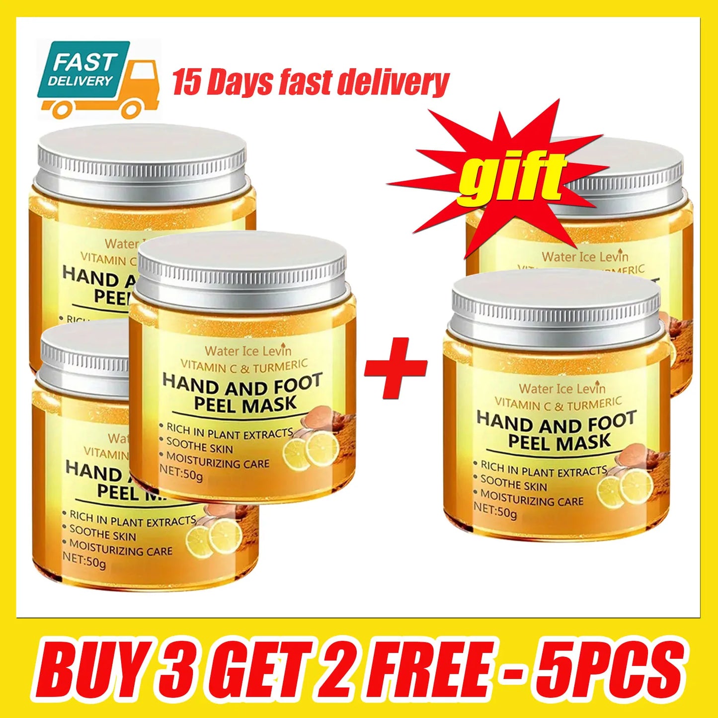 Vitamin C Turmeric Hand and Foot peel mask .