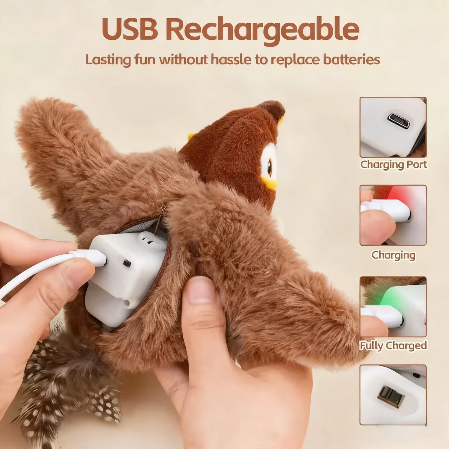 Hot Simulated Bird Cat Toy Interactive .