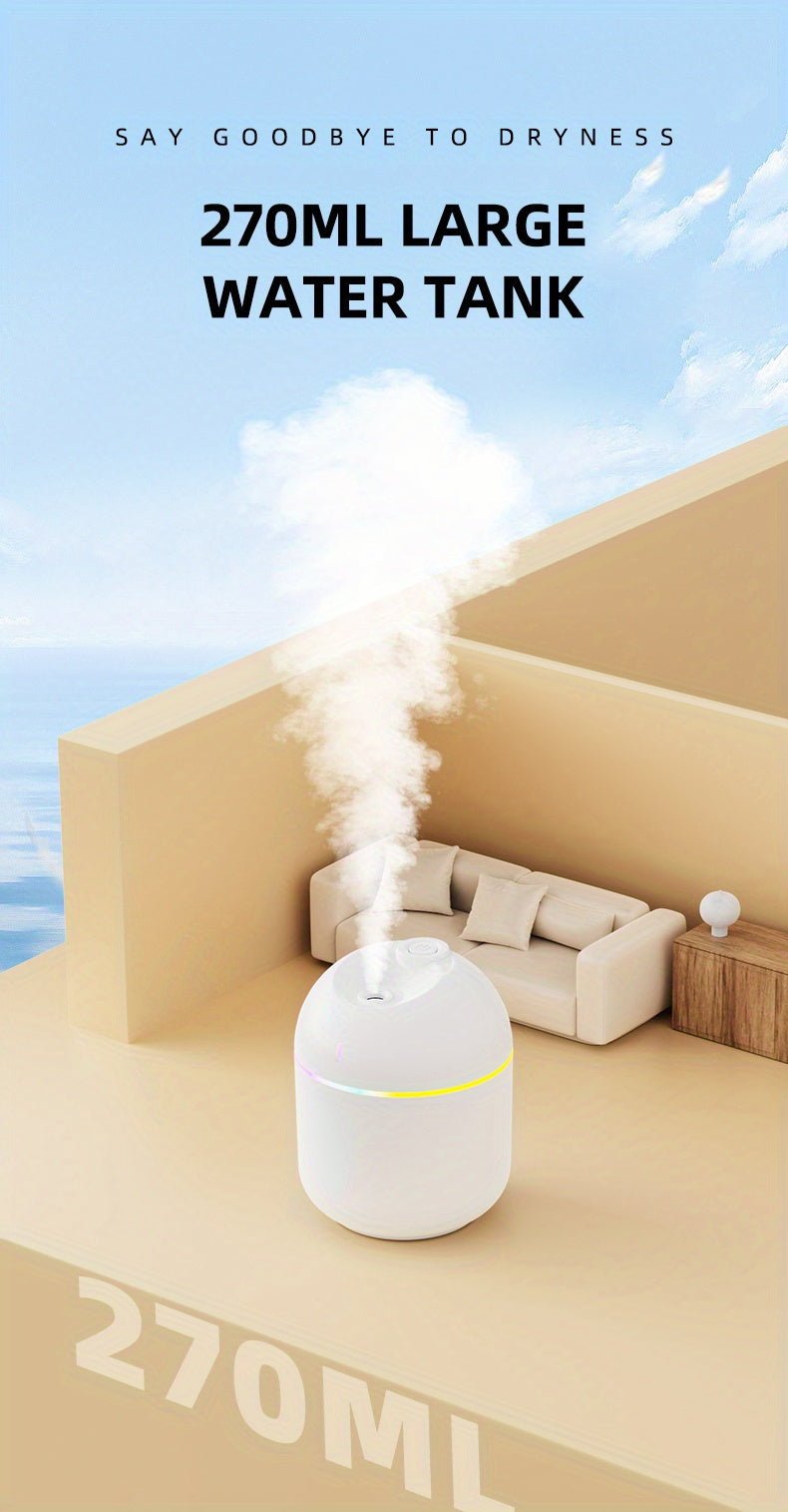 270ML Air Humidifier Cool Mist Aroma Diffuser .