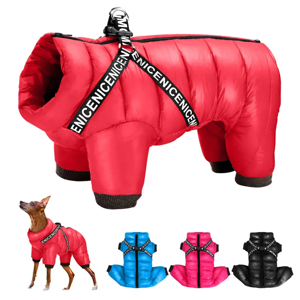 Winter Dog Jacket Coat .