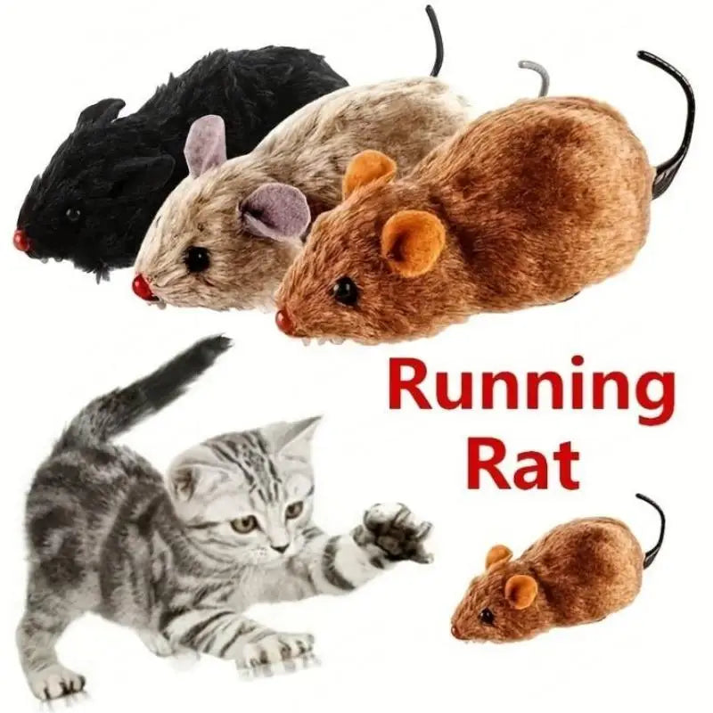 1Pc Funny Lifelike Plush Running Mouse .