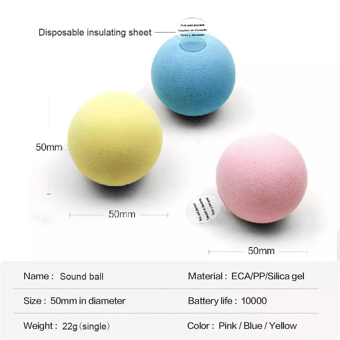 WhiskerPlay™ Smart Squeak Cat Toy Ball.