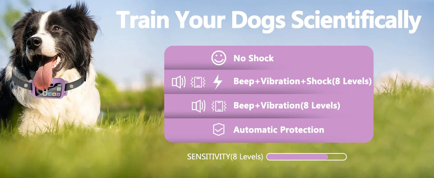 Smart Dog Training Collar for Large Dogs - 3 training modes
