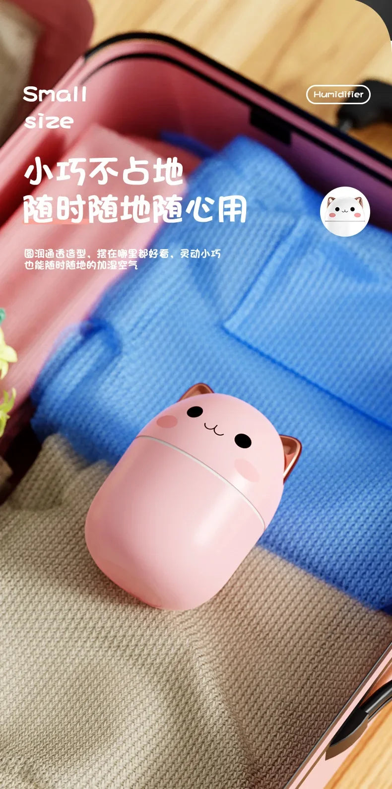 250ML Mini Air Humidifier.