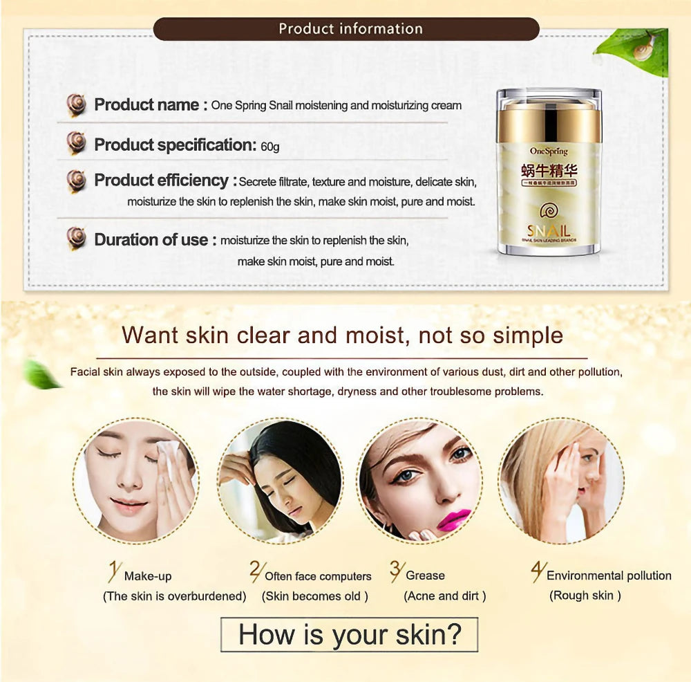 Snail  Collagen Skincare Cream  Eye Serum