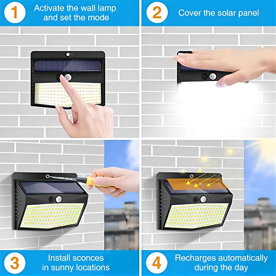 138 LED solar lamp outdoor