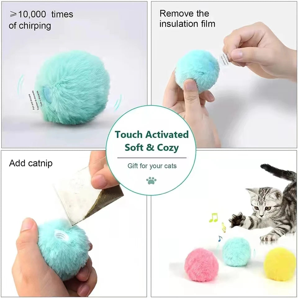 WhiskerPlay™ Smart Squeak Cat Toy Ball.