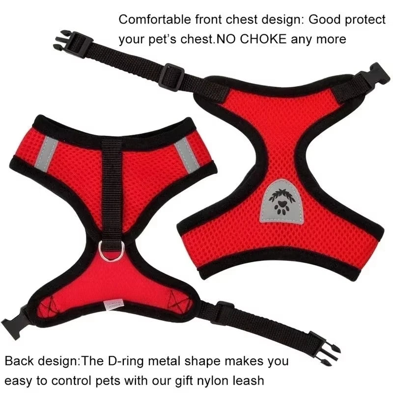 Breathable Pet Harness with Leash
