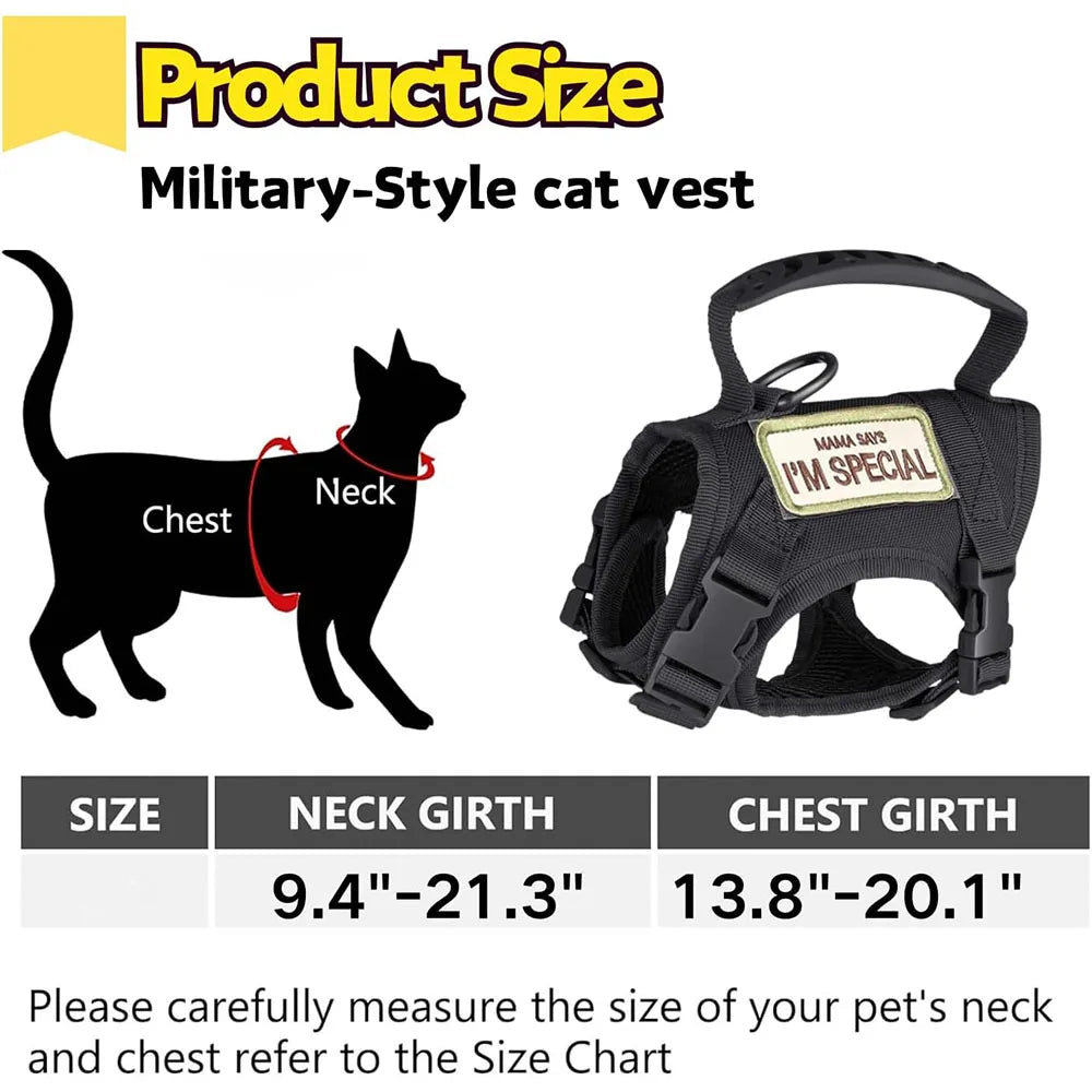 Tactical Cat & Dog Harness Leash For Working