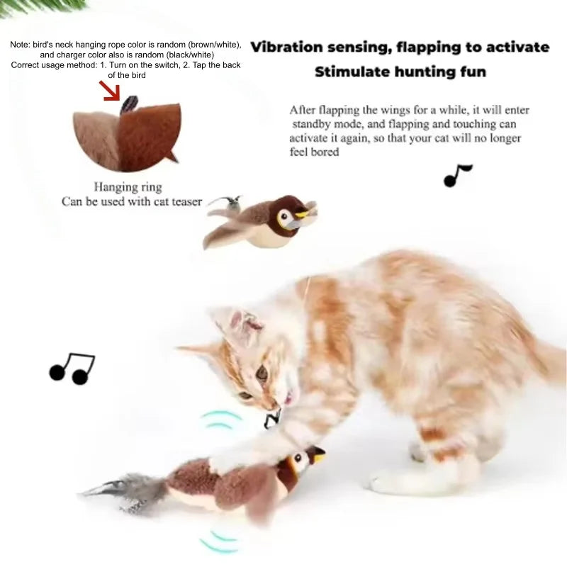 Hot Simulated Bird Cat Toy Interactive .
