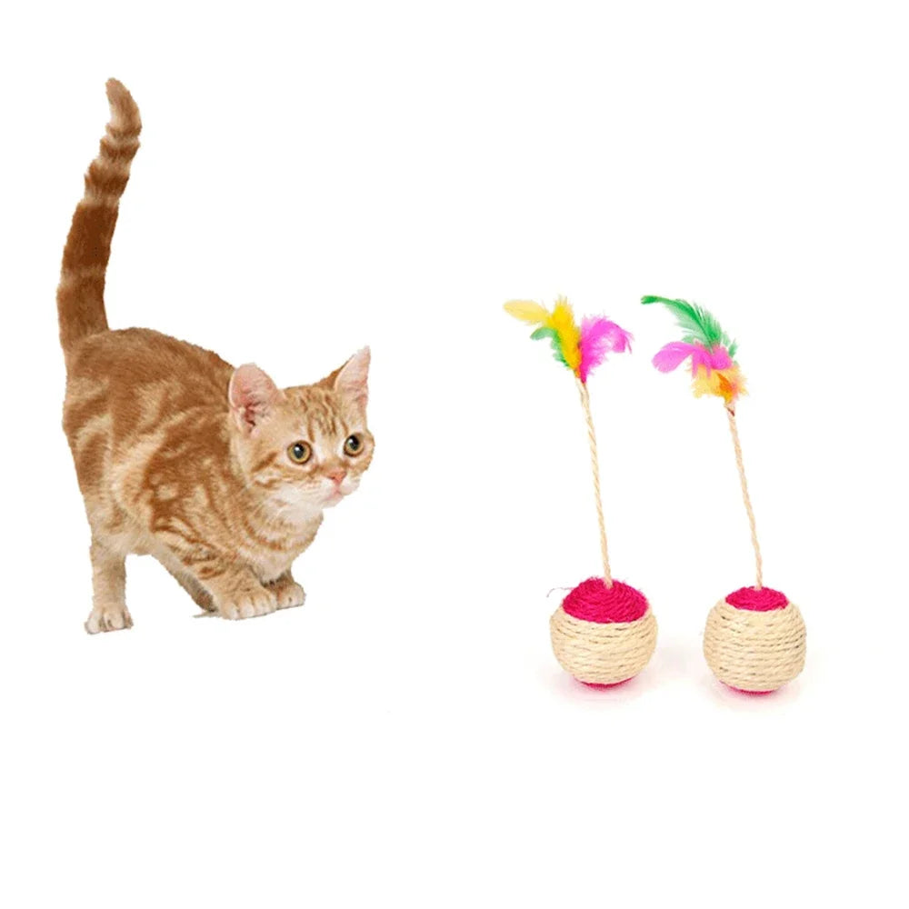 1PC Pet Cat Toy Colorful Feather Blanket.