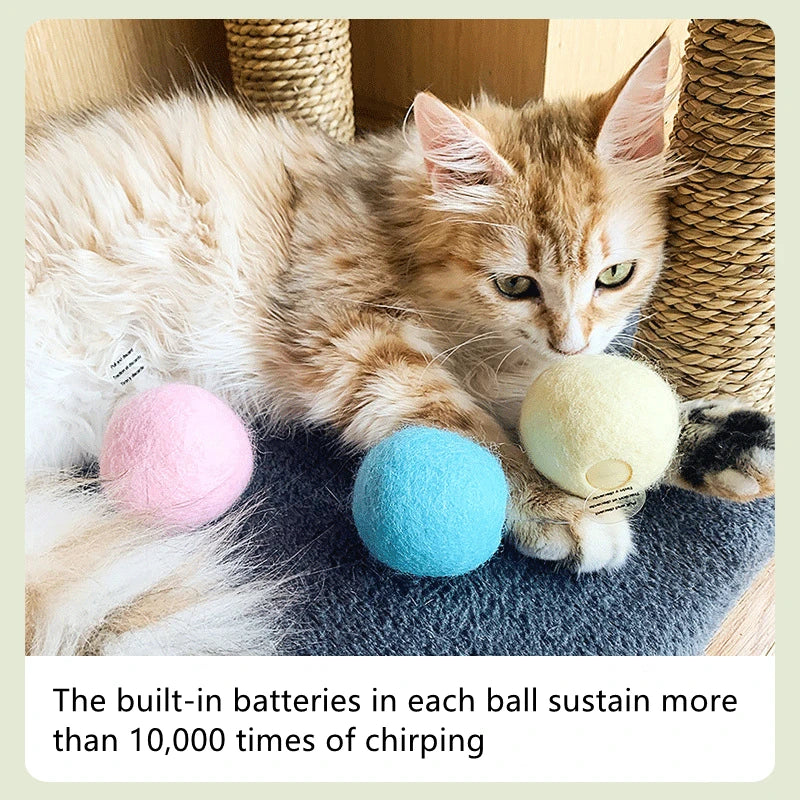 WhiskerPlay™ Smart Squeak Cat Toy Ball.