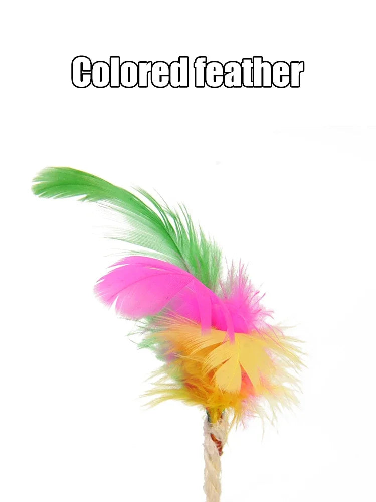 1PC Pet Cat Toy Colorful Feather Blanket.