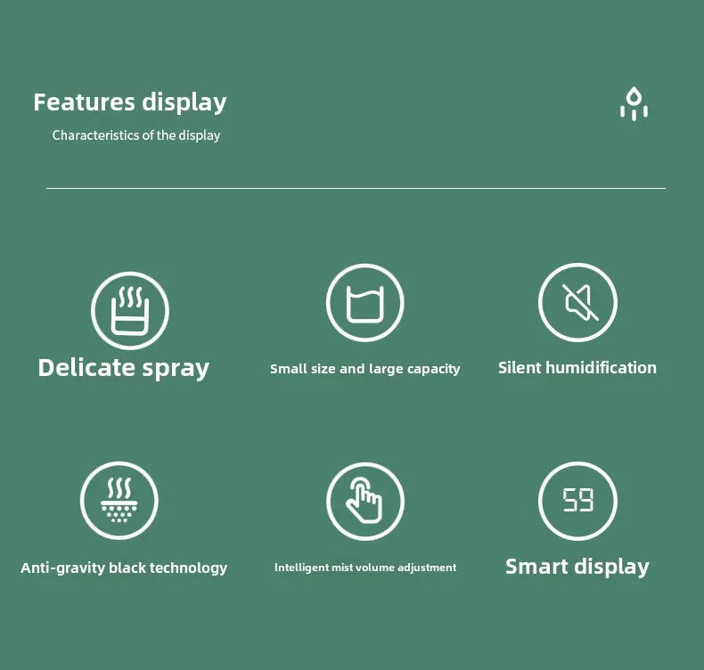 Anti-Gravity Humidifier New Ultrasonic Humidifier .