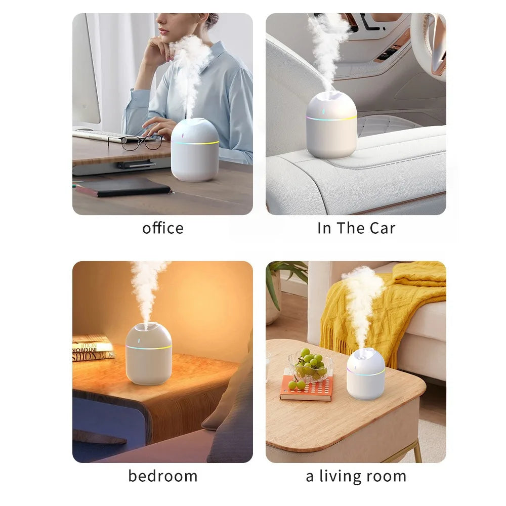 270ML Air Humidifier Cool Mist Aroma Diffuser .