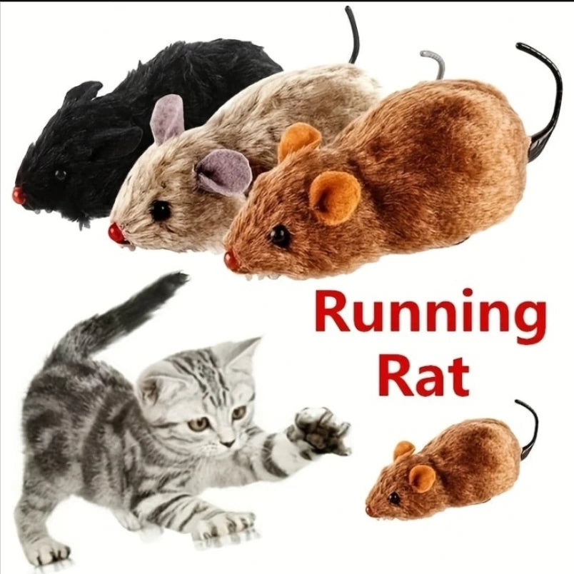 1Pc Funny Lifelike Plush Running Mouse .