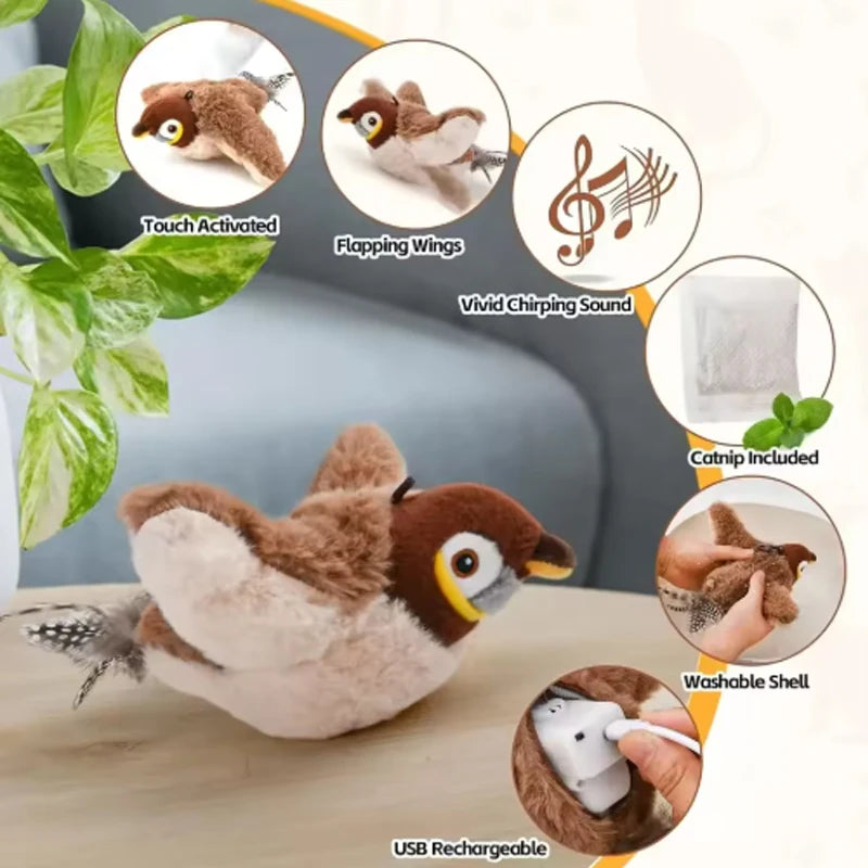 Hot Simulated Bird Cat Toy Interactive .