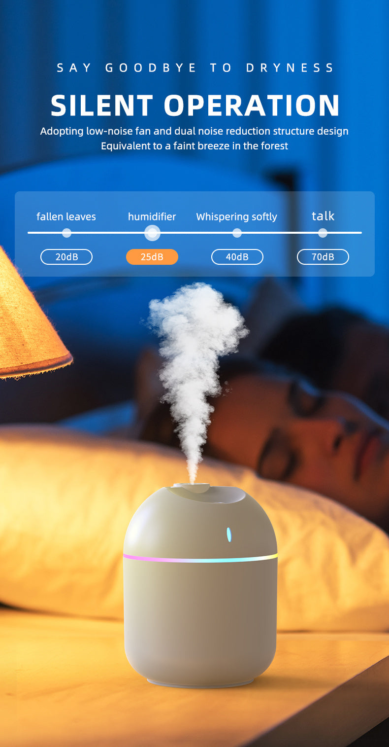 270ML Air Humidifier Cool Mist Aroma Diffuser .