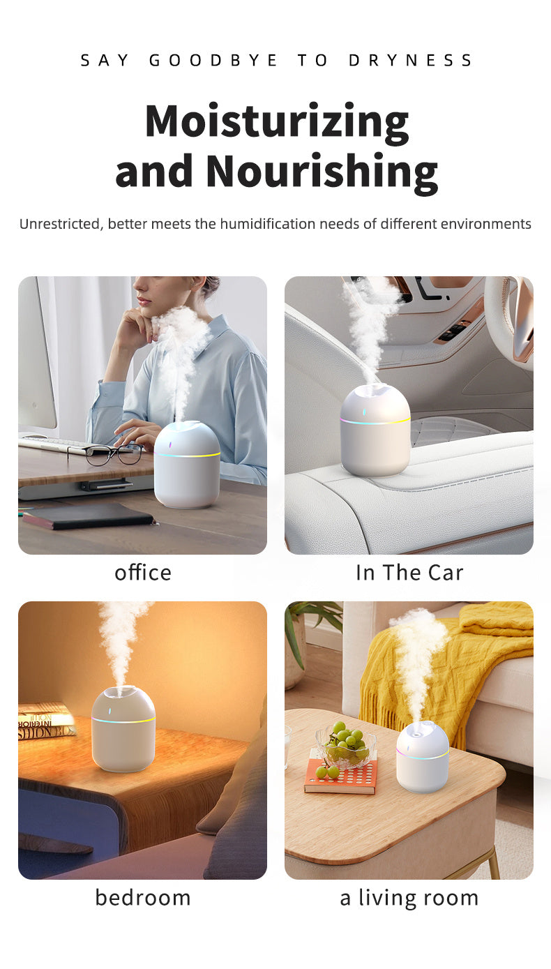 270ML Air Humidifier Cool Mist Aroma Diffuser .
